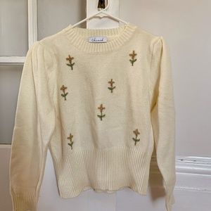 Chicwish Floral Knit Sweater size S-M